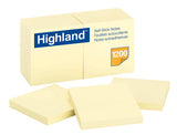 Hightland Stick on Notes 76x76 Yellow