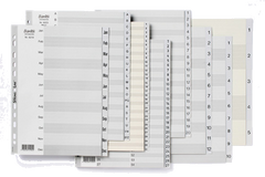 Bantex A4 White Plastic Tabs