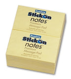 Beautone Stick on Notes 76mm x 125mm Yellow